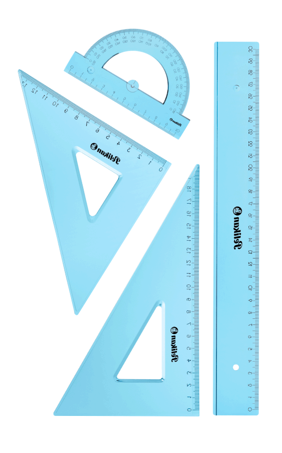 Komplet geometryczny niebieski